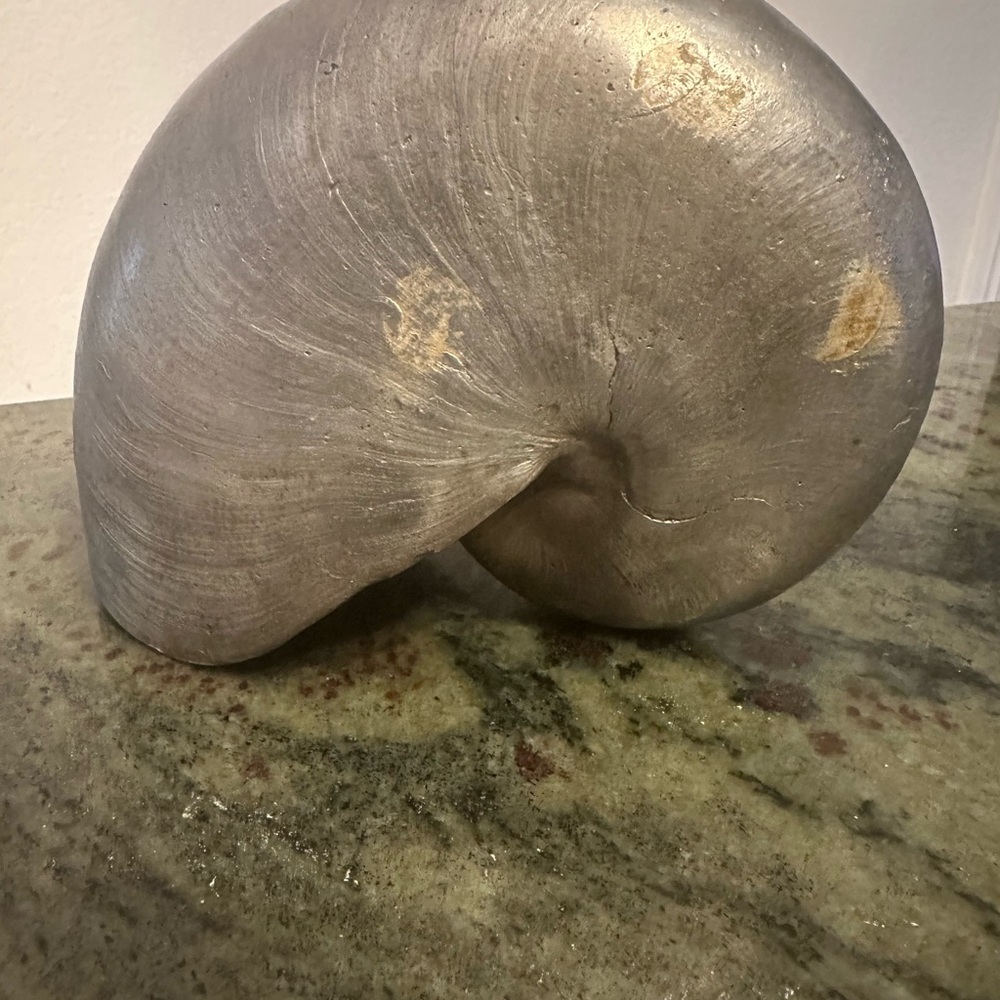 Nautilus silver Shell Sculpture ..Buccellati look !!! Over 3 lbs - Picture 3 of 8